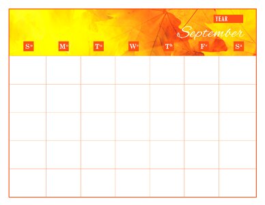 Sept schedule decorative. Free illustration for personal and commercial use.
