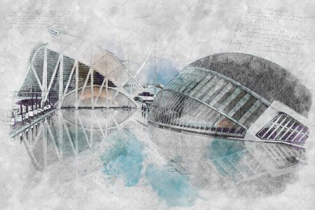 Science arts calatrava. Free illustration for personal and commercial use.