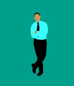 Businessman full length standing. Free illustration for personal and commercial use.