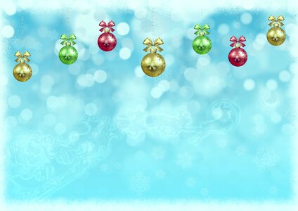 Bokeh christmas balls. Free illustration for personal and commercial use.