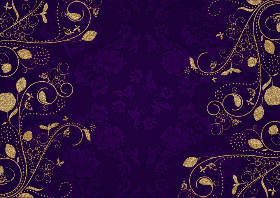 Oriental gold purple. Free illustration for personal and commercial use.