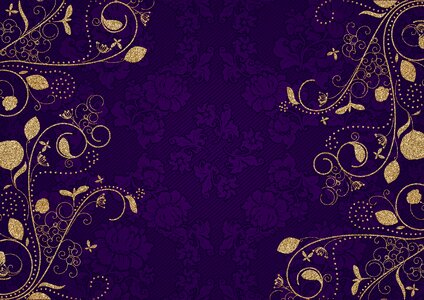 Oriental gold purple. Free illustration for personal and commercial use.