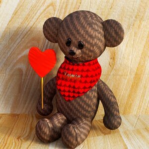 Love teddy bear cute. Free illustration for personal and commercial use.
