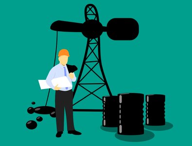 Petroleum fuel oilfield. Free illustration for personal and commercial use.