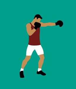 Boxing punch excitement. Free illustration for personal and commercial use.
