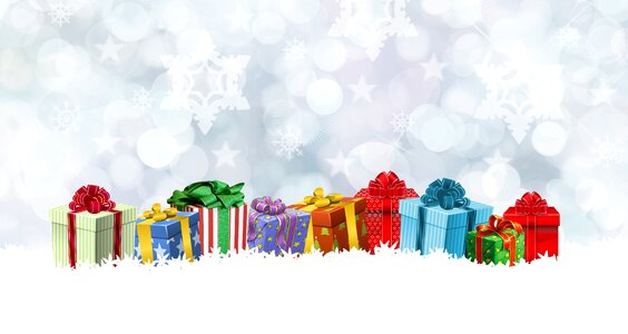 Packed packaging christmas greeting. Free illustration for personal and commercial use.