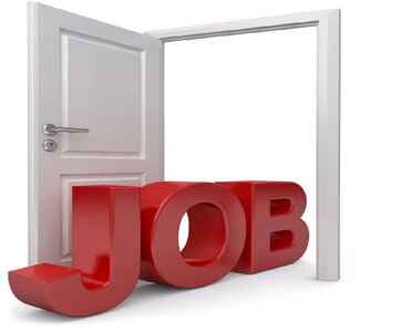 Jobs door search. Free illustration for personal and commercial use.