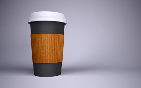 Cardboard paper cup beverages. Free illustration for personal and commercial use.