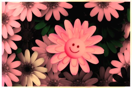 Pink luck emoticon. Free illustration for personal and commercial use.