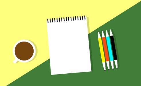 Concept blank notebook. Free illustration for personal and commercial use.