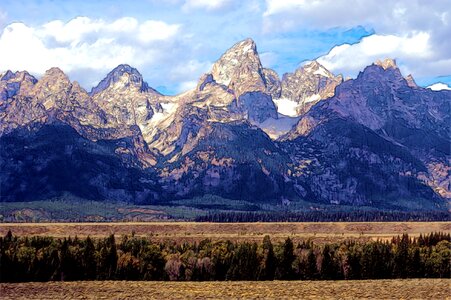 Grand teton national. Free illustration for personal and commercial use.