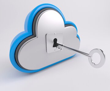 Security keyhole cloud. Free illustration for personal and commercial use.