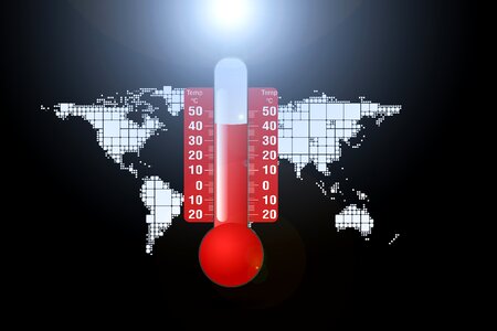 Globe warming global. Free illustration for personal and commercial use.
