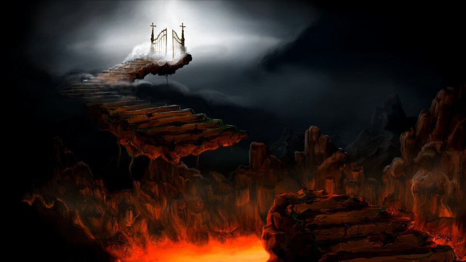 Stairs path lucifer. Free illustration for personal and commercial use.