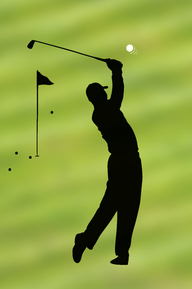 Tee golf ball putting. Free illustration for personal and commercial use.