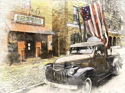 Cafe usa america. Free illustration for personal and commercial use.