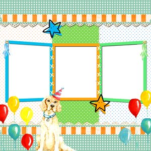 Balloon background scrapbook. Free illustration for personal and commercial use.