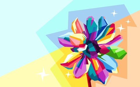 Flowers color decorative. Free illustration for personal and commercial use.