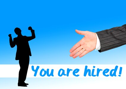 Presentation hired employment. Free illustration for personal and commercial use.