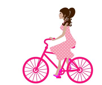 Bicycle young bike riding. Free illustration for personal and commercial use.