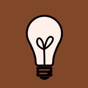 Design ideas bright idea brown background. Free illustration for personal and commercial use.