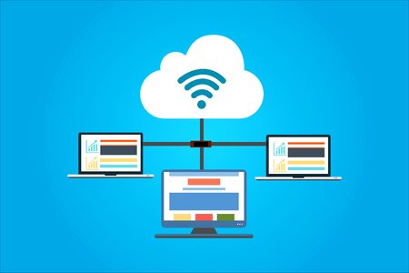 Cloud computing technology cloud computing concept. Free illustration for personal and commercial use.