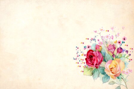 Pink Floral Paper Background - Free Stock Illustrations