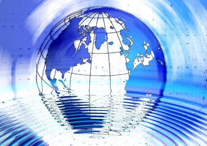 Global world globalization. Free illustration for personal and commercial use.