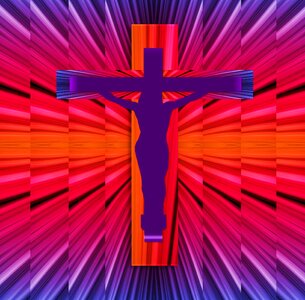 Easter crucifixion resurrection. Free illustration for personal and commercial use.