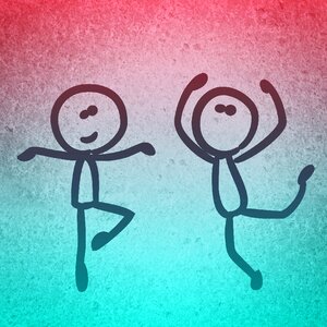 Funny stick figure Free illustrations. Free illustration for personal and commercial use.