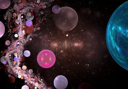 Space cosmos fractal art. Free illustration for personal and commercial use.