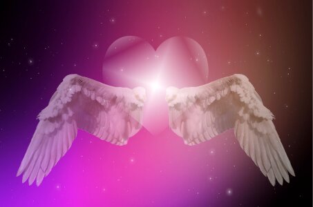 Love flying heart feelings. Free illustration for personal and commercial use.