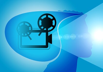 Film filmstrip projector. Free illustration for personal and commercial use.