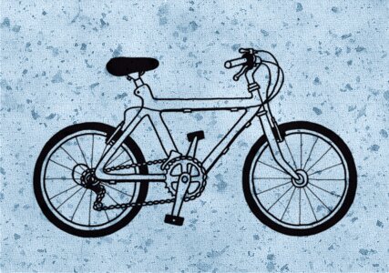 Ride bike retro. Free illustration for personal and commercial use.