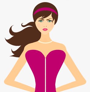 Female beautiful girl model. Free illustration for personal and commercial use.