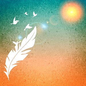 Sun feather Free illustrations. Free illustration for personal and commercial use.