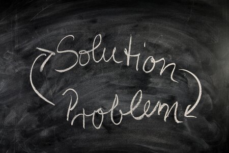 Solution chalk blackboard. Free illustration for personal and commercial use.