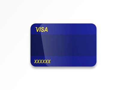 Credit card blue cash card. Free illustration for personal and commercial use.