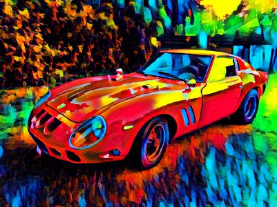 Gto250 sports car vintage. Free illustration for personal and commercial use.