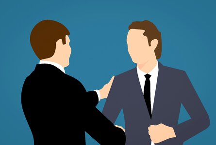 Boss employee respect. Free illustration for personal and commercial use.