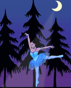 Moonlight graceful costume. Free illustration for personal and commercial use.