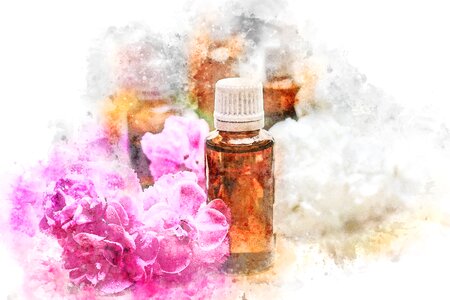 Aromatic body bottle. Free illustration for personal and commercial use.