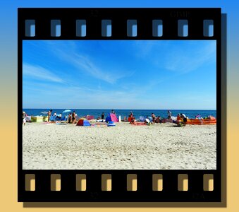 Filmstrip recording baltic sea. Free illustration for personal and commercial use.
