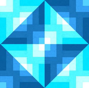 Blue patchwork geometric. Free illustration for personal and commercial use.