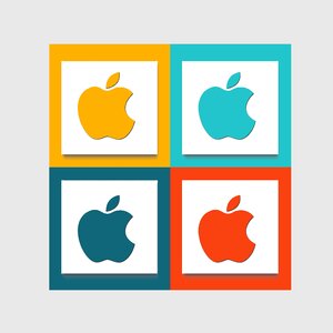 Apple logo website. Free illustration for personal and commercial use.