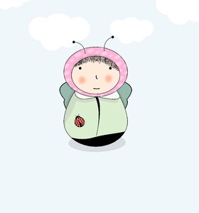 Sky child illustration. Free illustration for personal and commercial use.