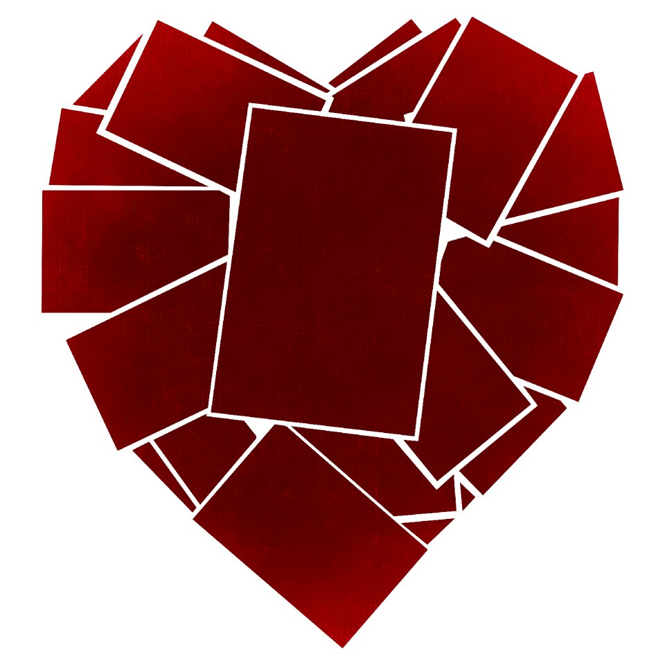 Abstract greeting card heart. Free illustration for personal and commercial use.