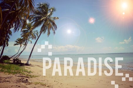 Sea vacations paradise. Free illustration for personal and commercial use.