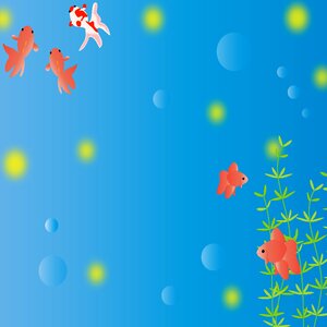 Bubbles goldfish koi fish. Free illustration for personal and commercial use.