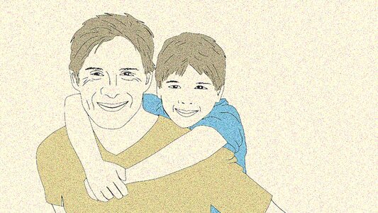 Family boy love. Free illustration for personal and commercial use.
